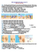 Trắc nghiệm ôn tập học kì 1 Sinh học Lớp 10 - Năm học 2022-2023 (Có đáp án)